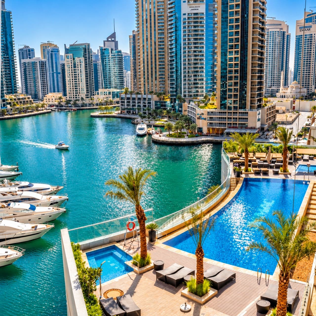 Lavish Marina Gem: Dubai Eye Views - Infinity Pool